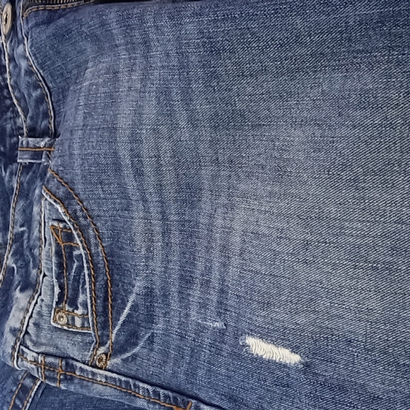 aeropostale Distressed Bootcut Blue Jeans Size 13/14 Reg - Picture 14 of 16